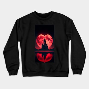 Blood red heart Moon Gothic Valentine Crewneck Sweatshirt